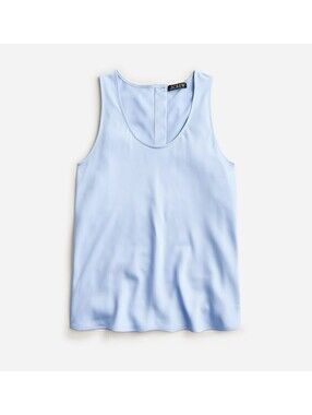 J.CREW NWOT Women’s Sleeveless Shell Top in Everday Crepe In Frozen Lake-XS